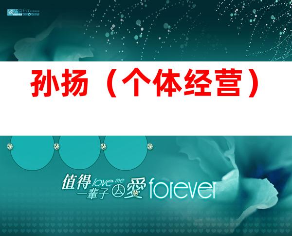 孙扬（个体经营）